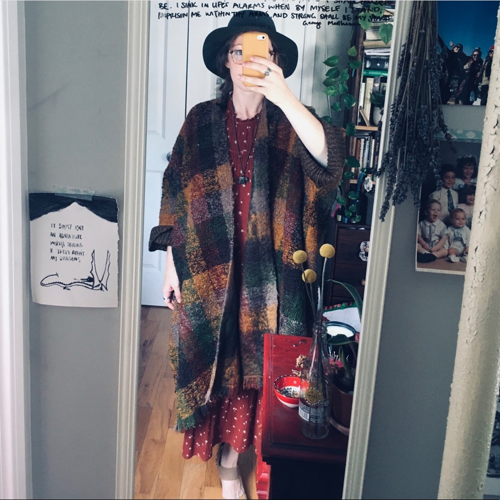 Vintage Plaid Duster 🍂✌🏾